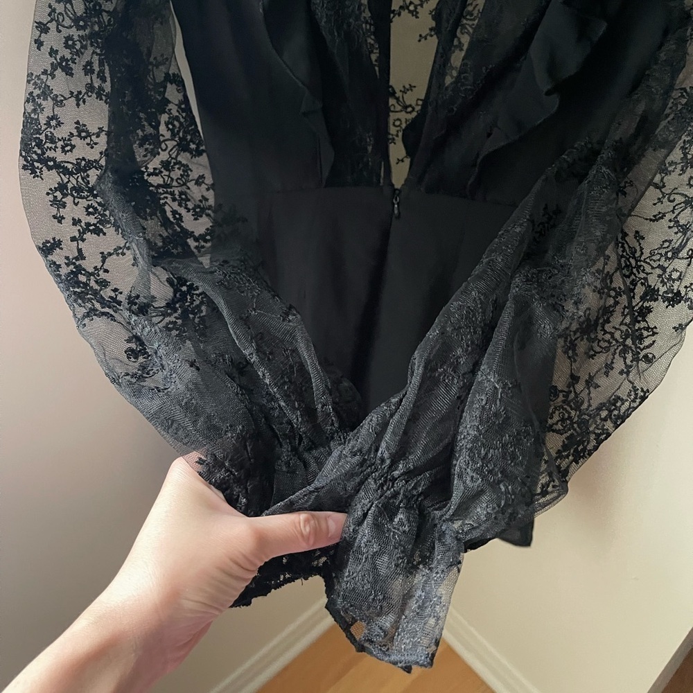 Princess Polly long sleeve mini black lace dress - Picture 9 of 9